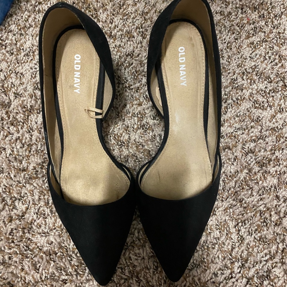 Old navy heels 8.5 black suede